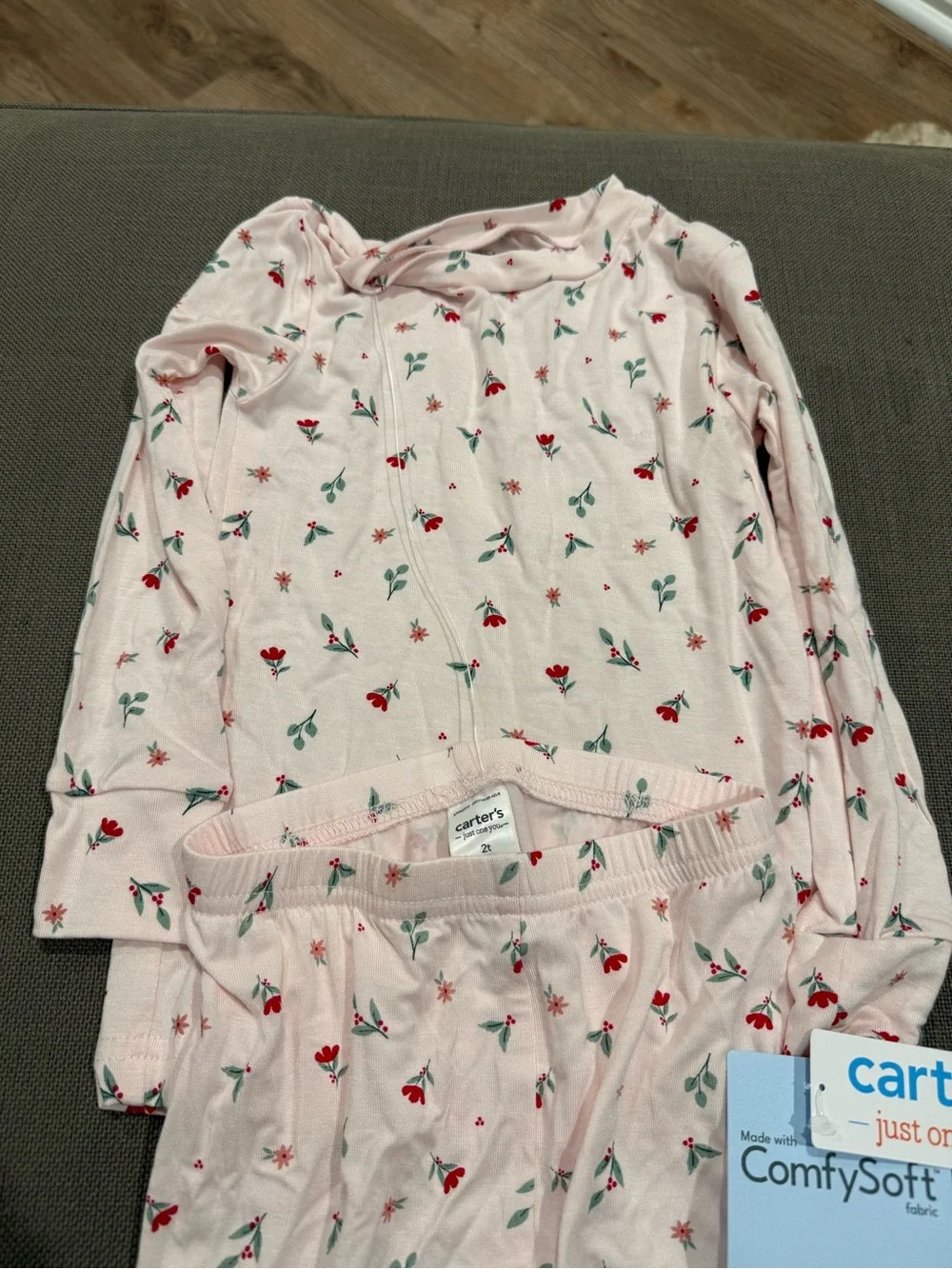 Carter's Pink Floral Long-Sleeve Pajama Set